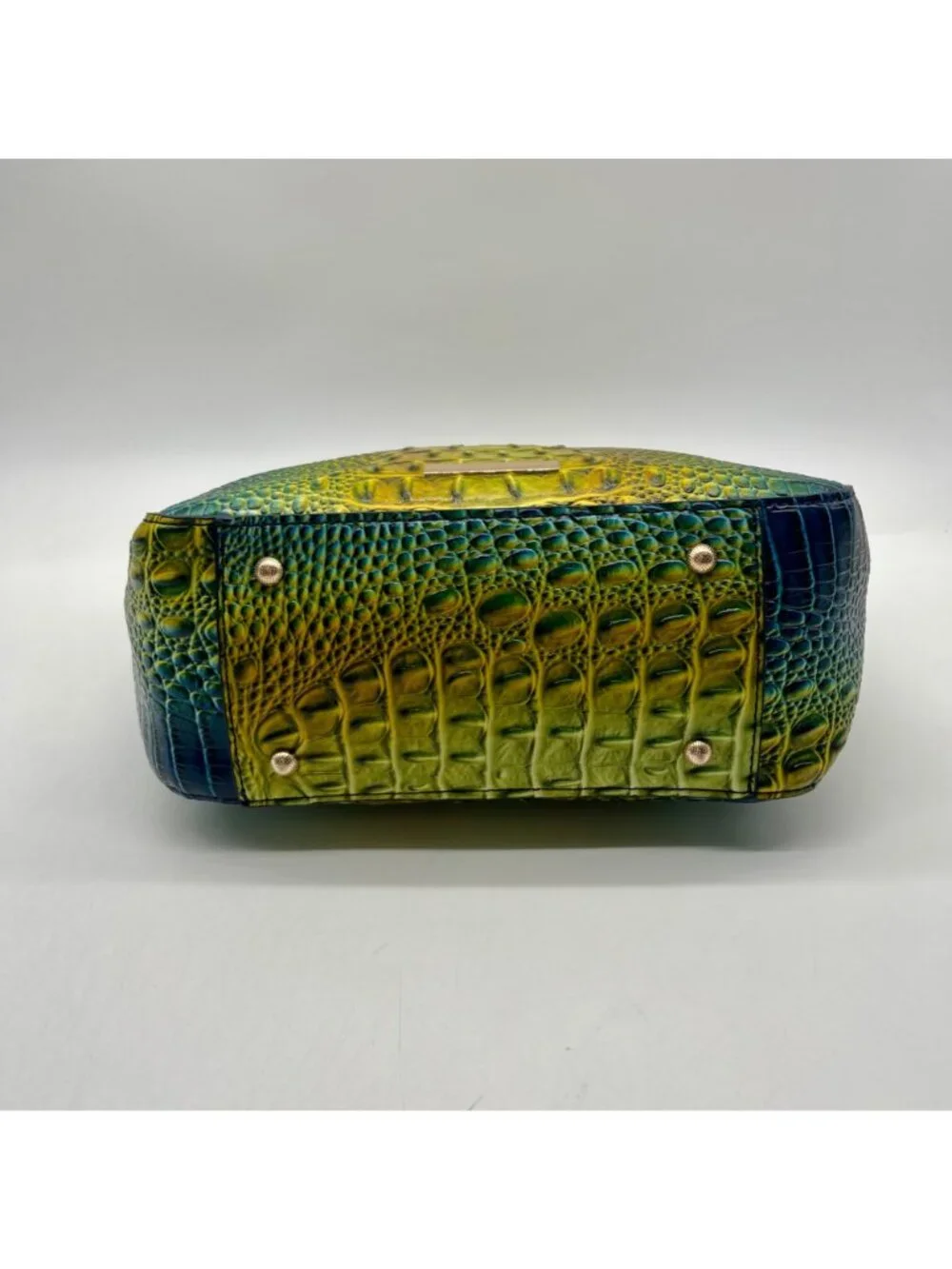 Unbranded Multi-Colored Faux Croc-Embossed Satchel Bag